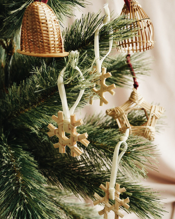 Snowflake Bamboo Christmas Ornament | Olive & Iris