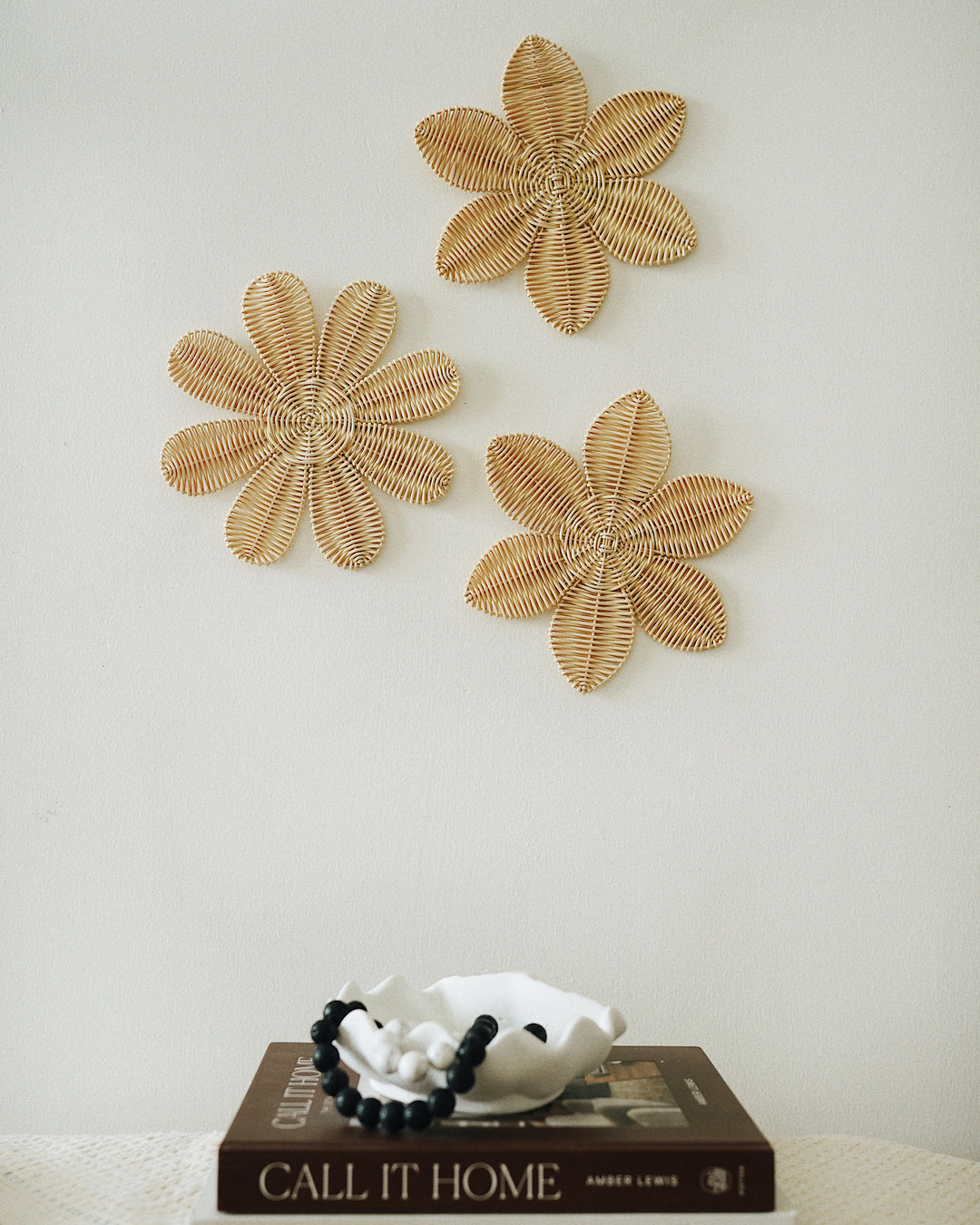 Flower Rattan Wall Hanging Set of 3 | Olive & Iris