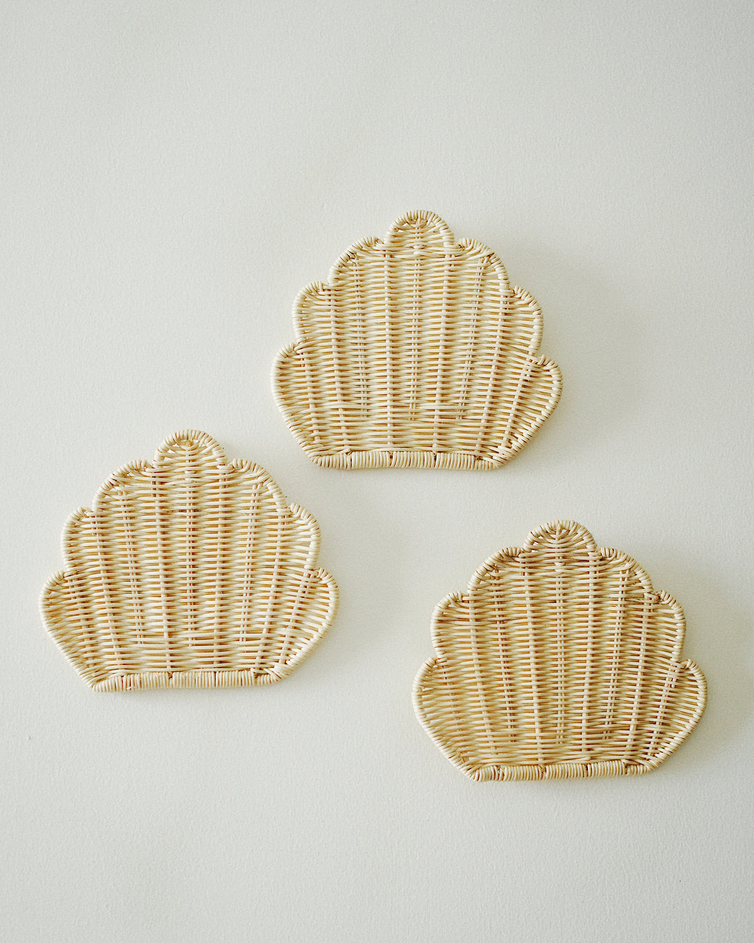 Scallop Rattan Wall Hanging Set of 3 | Olive & Iris