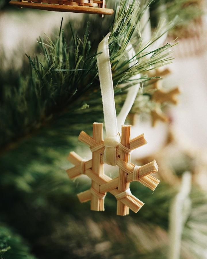 Snowflake Bamboo Christmas Ornament | Olive & Iris