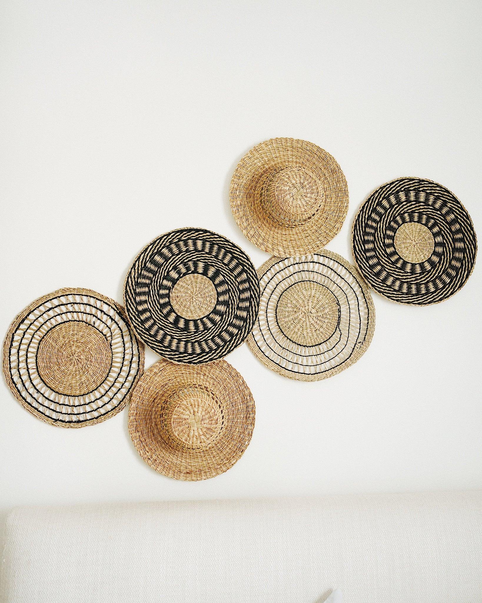 Yana Basket Wall Hanging Set of 6 | Olive & Iris